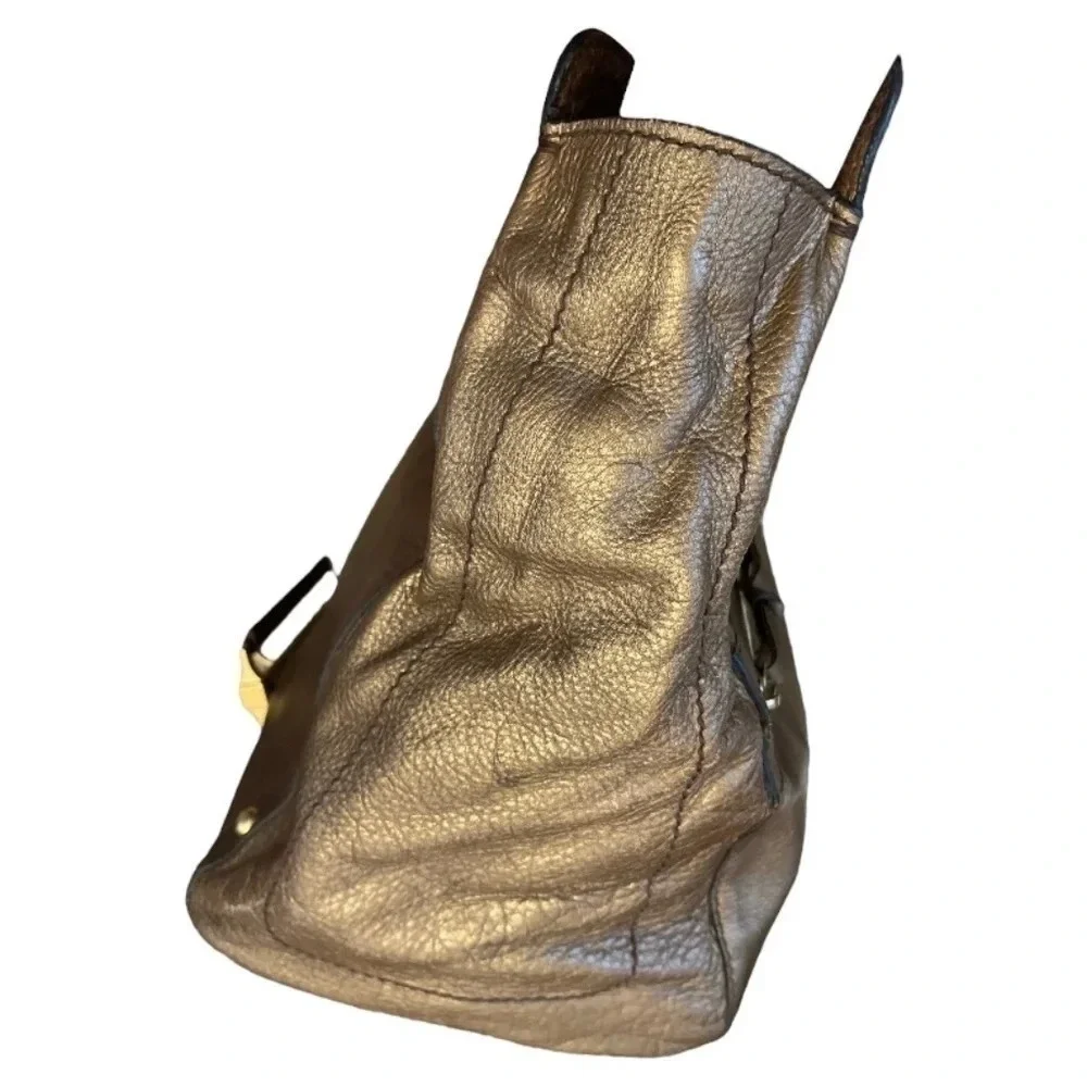 Givenchy Bronze Lambskin Foldover Satchel